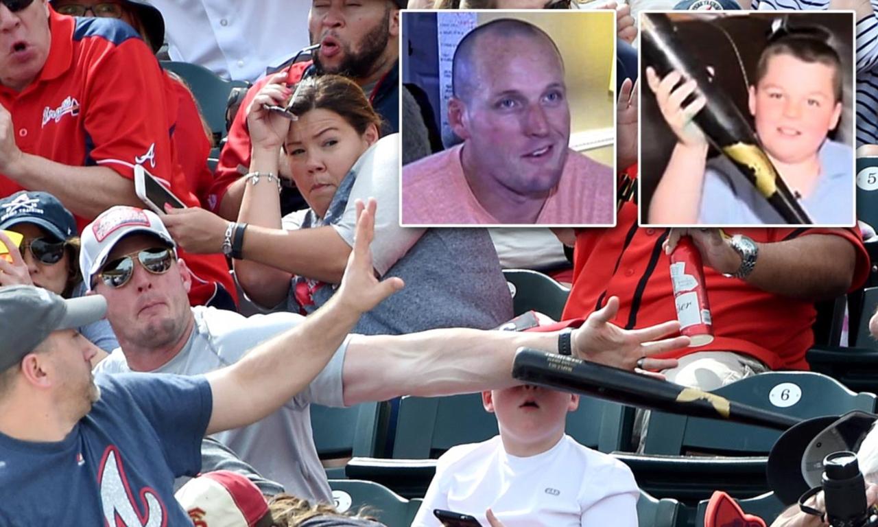 Dad saves son from Pittsburgh Pirates outfielder Danny Ortiz's baseball bat  | Daily Mail Online