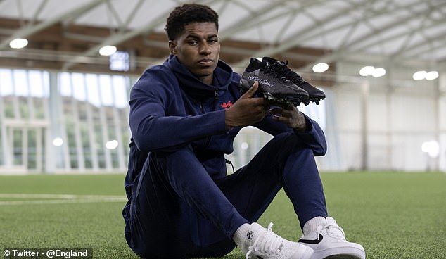 Marcus Rashford will wear specially-designed boots for England against Belgium on Sunday