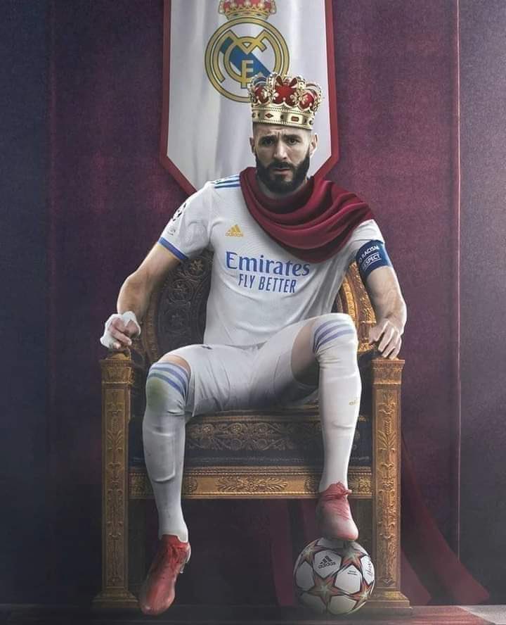 ISSAWI on Twitter: "The King 👑#Benzema #RealMadrid #HalaMadrid #ريال_مدريد_ليفربول https://t.co/CGE3ZZQg3k" / Twitter