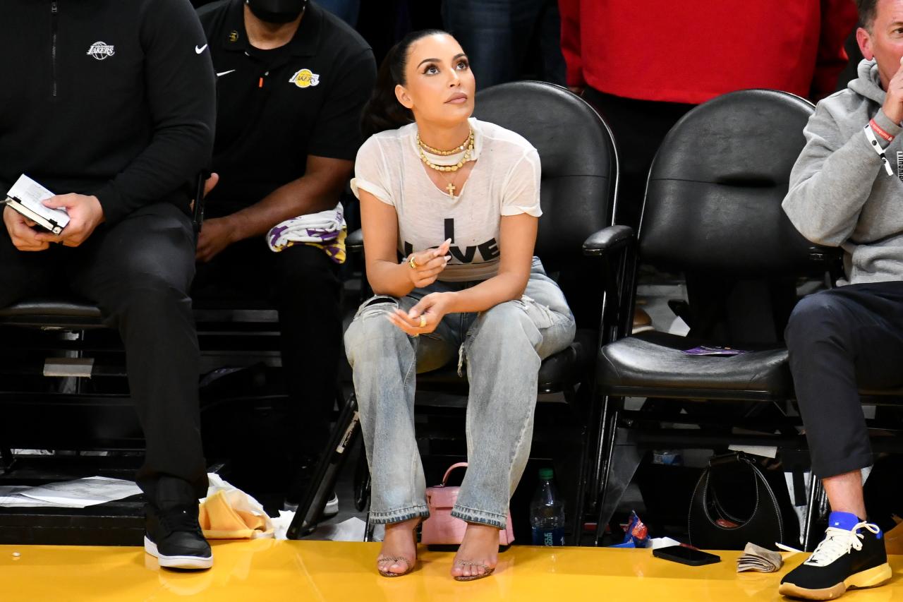 Fans theorized about Kim's dating life in the comment section of a TikTok that captured the Hulu star sitting courtside at the Lakers game