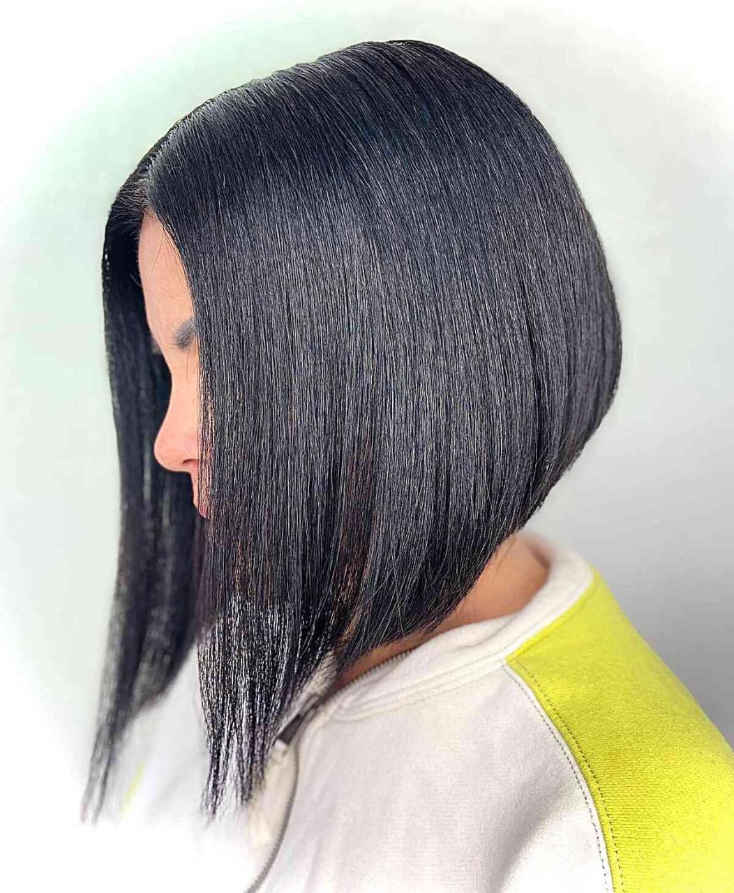 Short to Medium Sharp Graduated Bob Haircut