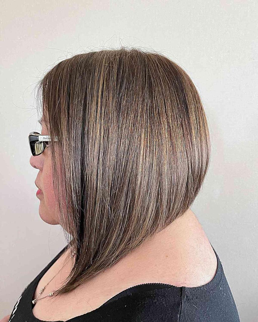 Shorter Sleek Shoulder-Length Inverted Bob