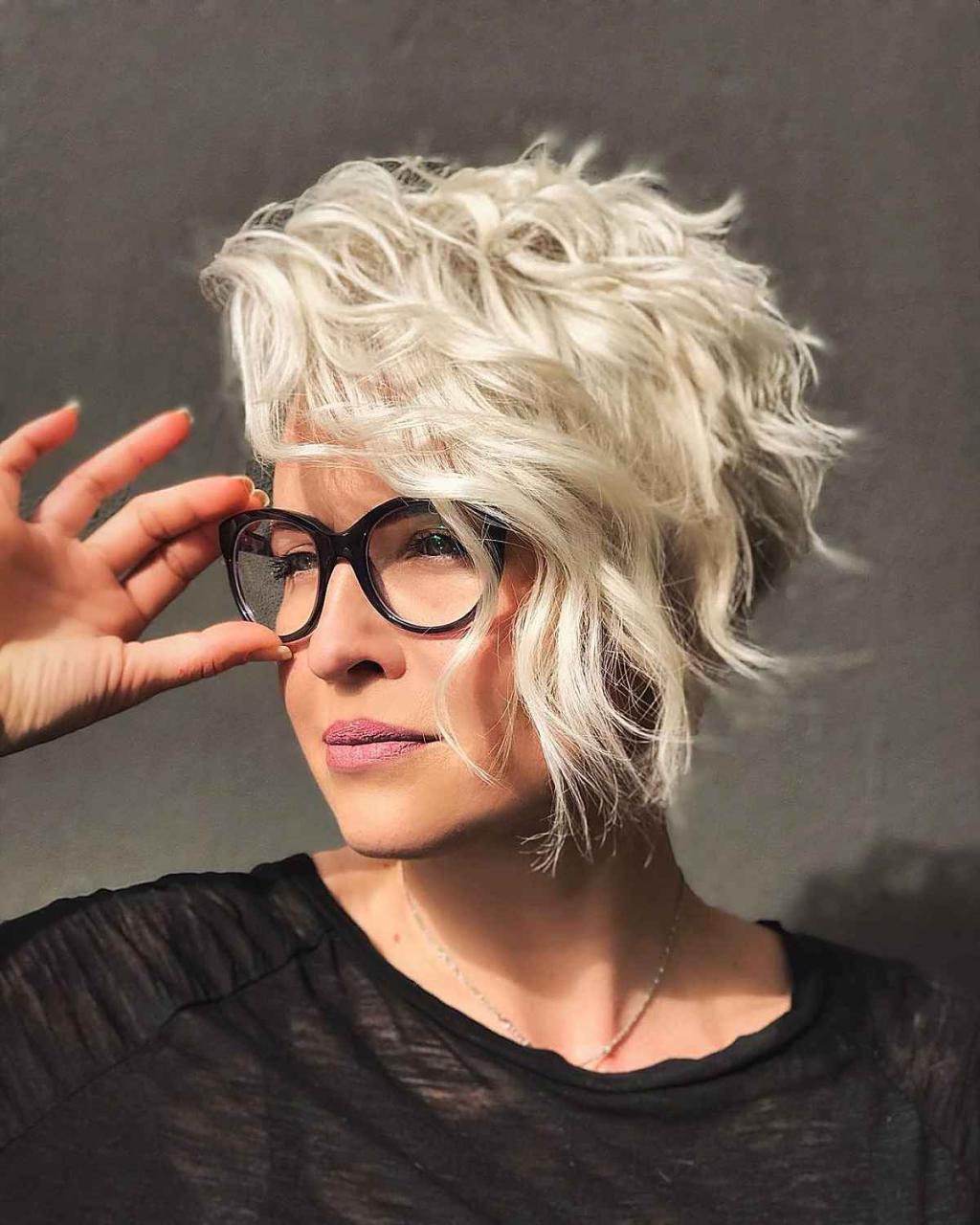 Stunning Wavy Pixie Haircut for short hair